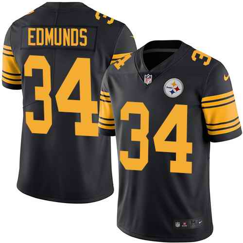 Nike Men & Women & Youth Steelers 34 Terrell Edmunds Black Color Rush Limited Jersey,We sell and wholesale Nike Men & Women & Youth Steelers 34 Terrell Edmunds Black Color Rush Limited Jersey on line form chian!